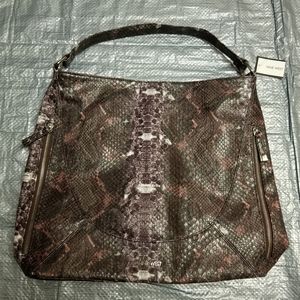 🏜☃️Nine West mixed print large shoulder bag with side zippers